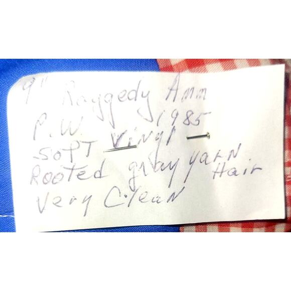 Rare 9" Vintage '85 Ocean Toys Cloth & Vinyl Doll With Yarn Hair Sleep Eyes EUC - Picture 5 of 5